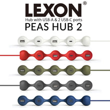 画像をギャラリービューアに読み込む, LEXON (レクソン) PEAS HUB2 4個口ハブ 2×USB・2×USB-C