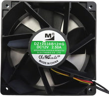 画像をギャラリービューアに読み込む, ワイドワーク 120mm角厚さ38mmDC12V 超高速 HyperJet2 PWMファン2ボールベアリング 最大回転数5000rpm  DZ12038B12HG
