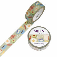 画像をギャラリービューアに読み込む, SAIEN Good morning 15mm×7m マスキングテープ 食べ物 かわいい 和紙テープ UR-0264
