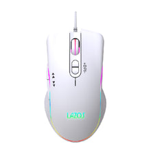 画像をギャラリービューアに読み込む, LAZOS(ラソス) RGBゲーミングマウス 7ボタン ホワイト マウス PC パソコン ゲーム用 L-MSG7-W
