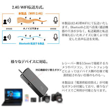 画像をギャラリービューアに読み込む, エアリア ワイマク 2.4G 内蔵マイク 外部ピンマイク付属 スマホ、一眼レフ、PC、タブレット、ビデオカメラ、レコーダー等送信機 受信機 SD-WMIC-B
