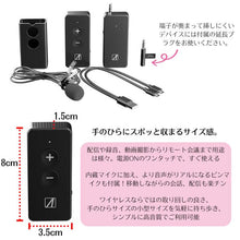 画像をギャラリービューアに読み込む, エアリア ワイマク 2.4G 内蔵マイク 外部ピンマイク付属 スマホ、一眼レフ、PC、タブレット、ビデオカメラ、レコーダー等送信機 受信機 SD-WMIC-B
