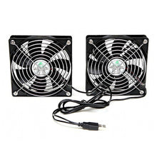 画像をギャラリービューアに読み込む, TIMELY 2連USBファン BIGFAN120U for Men Stereo BIGFAN120U-STEREO
